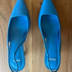 Mango Vibrant Blue Heels